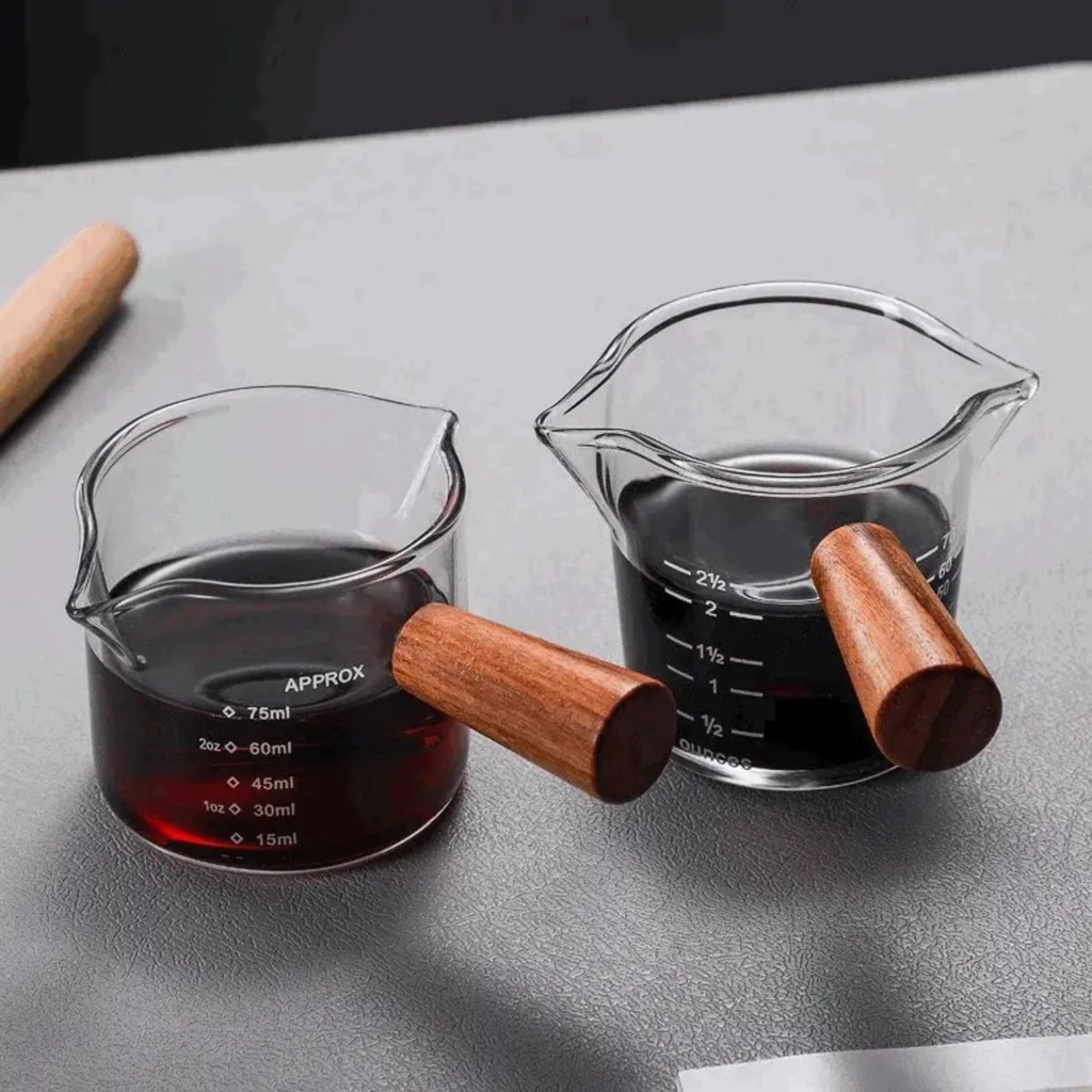 [wm3466-80] Glass Milk Cup W. Handle 80ml