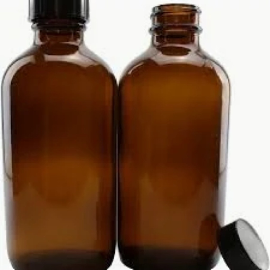 TW-04 Brown+Black Lid 250ml Glass Bottle 60 Pcs
